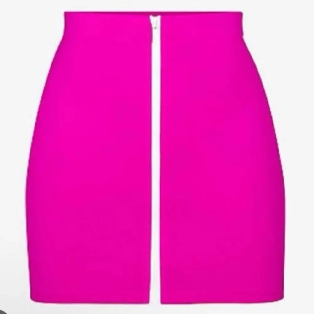 Skims Sporty Zipper Swim Mini Skirt Hibiscus Pink NEW NWT XXS
